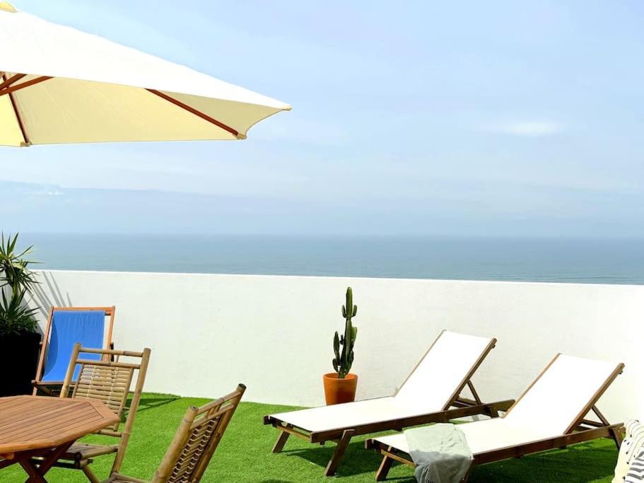 Nazaré Ocean Flat - Private Rooftop Terrace BBQ Extérieur photo